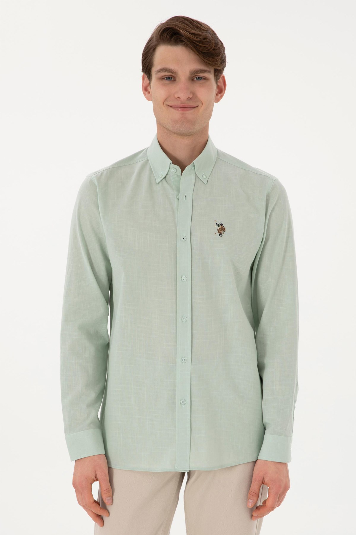 Us. Polo Assn. Erkek Gömlek 50298000-Vr048 Yeşil
