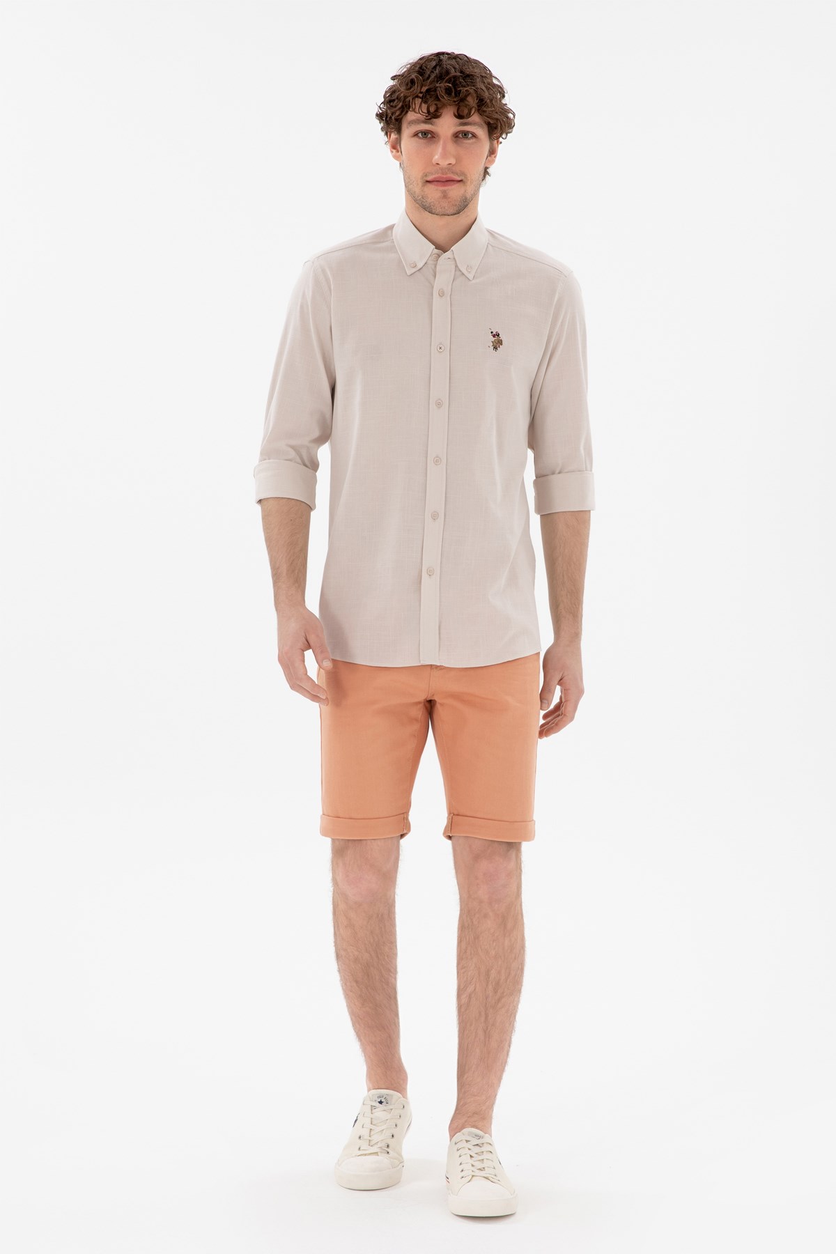 Us. Polo Assn. Erkek Gömlek 50298000-Vr049 Ekru
