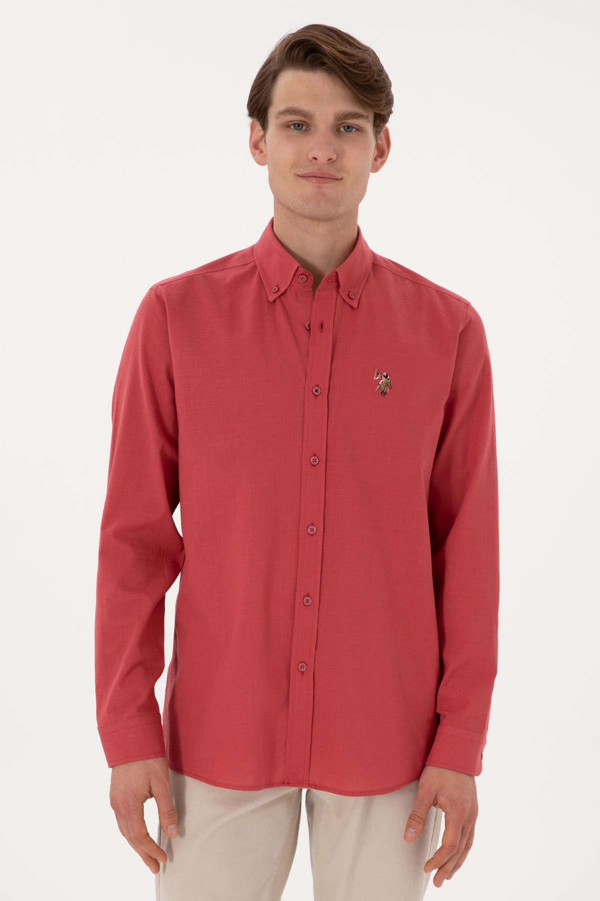 Us. Polo Assn. Erkek Gömlek 50298000-Vr223 Bordo