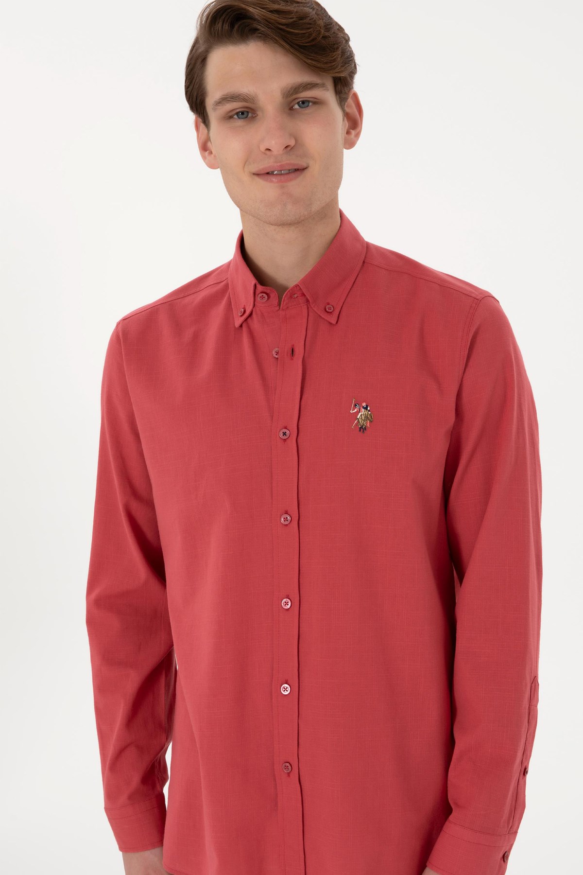 Us. Polo Assn. Erkek Gömlek 50298000-Vr223 Bordo