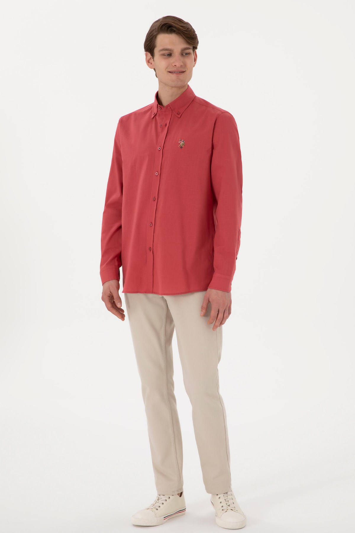 Us. Polo Assn. Erkek Gömlek 50298000-Vr223 Bordo