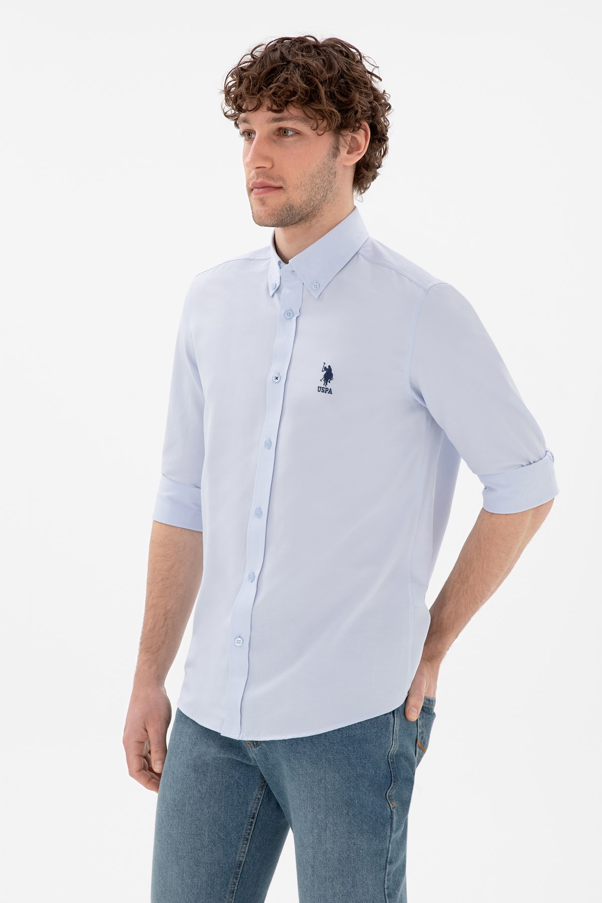 Us. Polo Assn. Erkek Gömlek 50298009-Vr003 Mavi