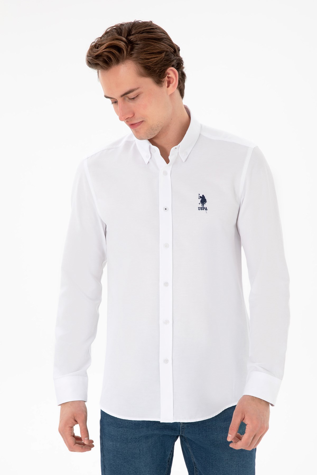 Us. Polo Assn. Erkek Gömlek 50298009-Vr013 Beyaz