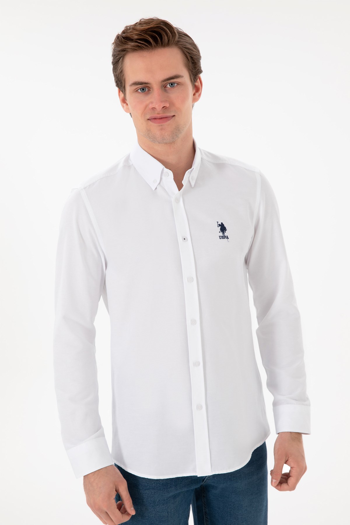 Us. Polo Assn. Erkek Gömlek 50298009-Vr013 Beyaz