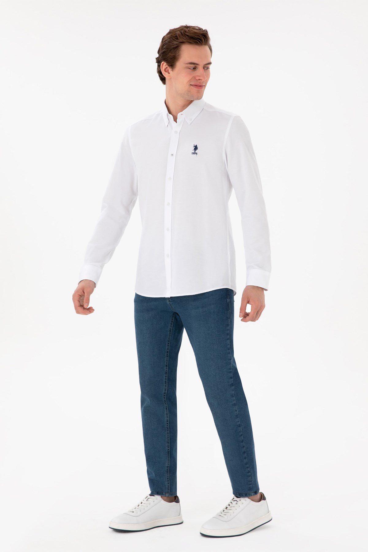 Us. Polo Assn. Erkek Gömlek 50298009-Vr013 Beyaz