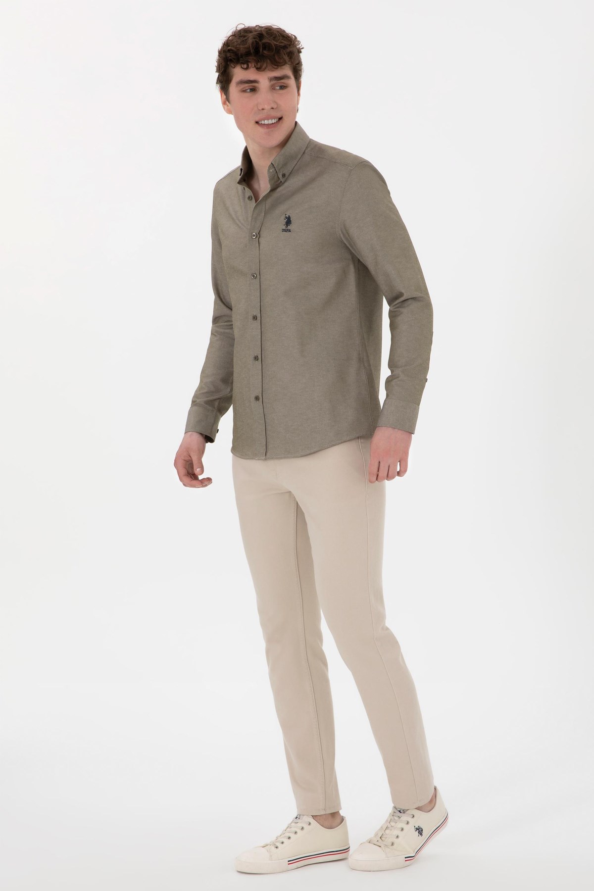 Us. Polo Assn. Erkek Gömlek 50298009-Vr052 Vizon