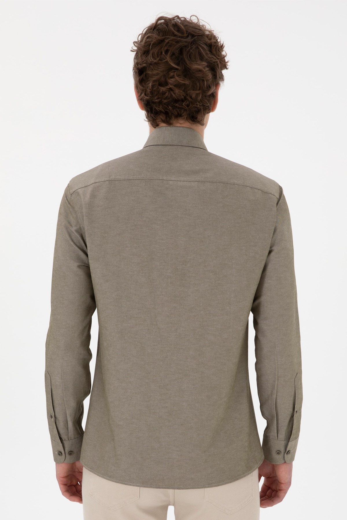 Us. Polo Assn. Erkek Gömlek 50298009-Vr052 Vizon