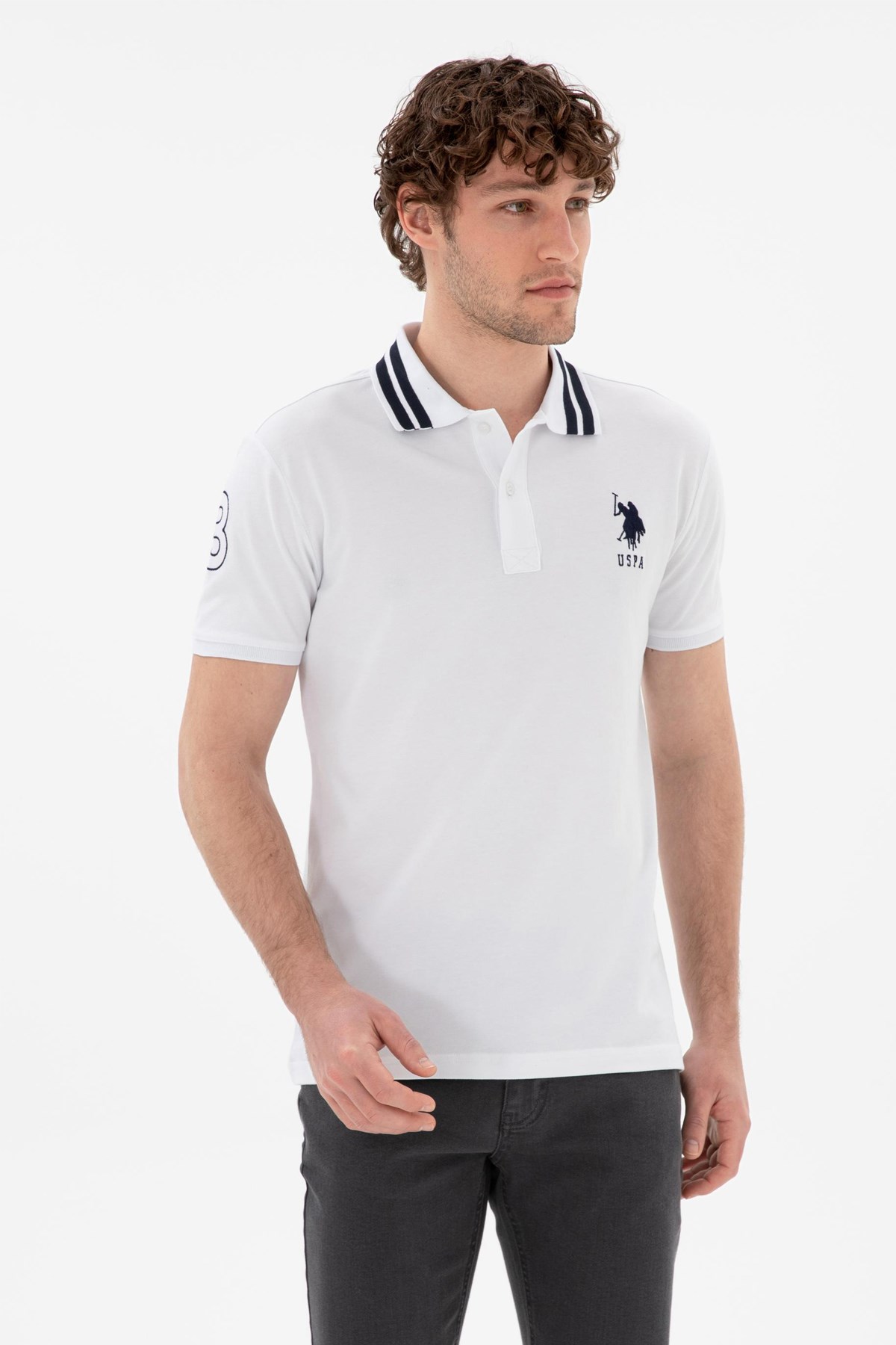 Us. Polo Assn. Erkek Tişört 50298010-Vr013 Beyaz