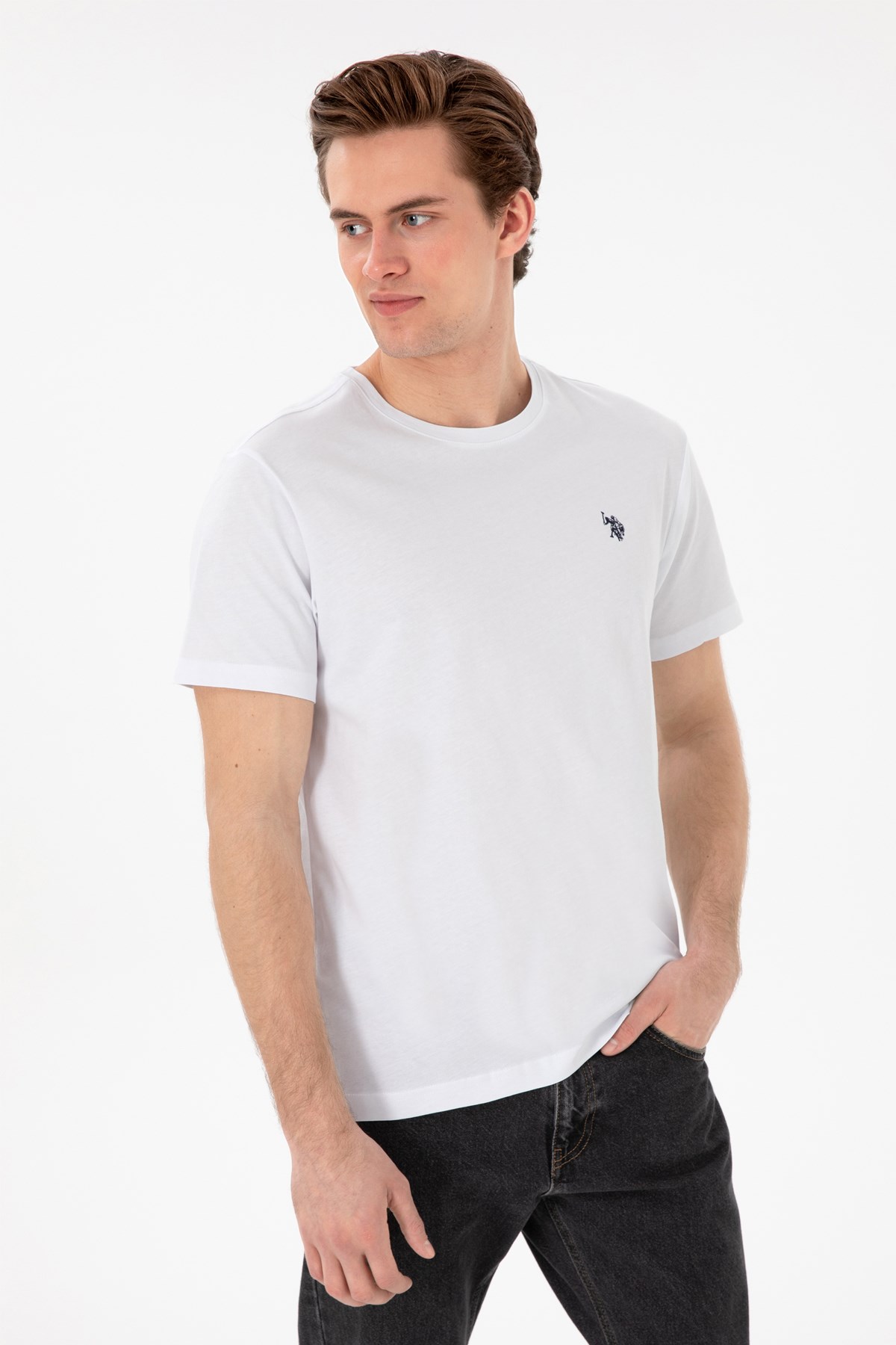 Us. Polo Assn. Erkek Tişört 50298035-Vr013 Beyaz