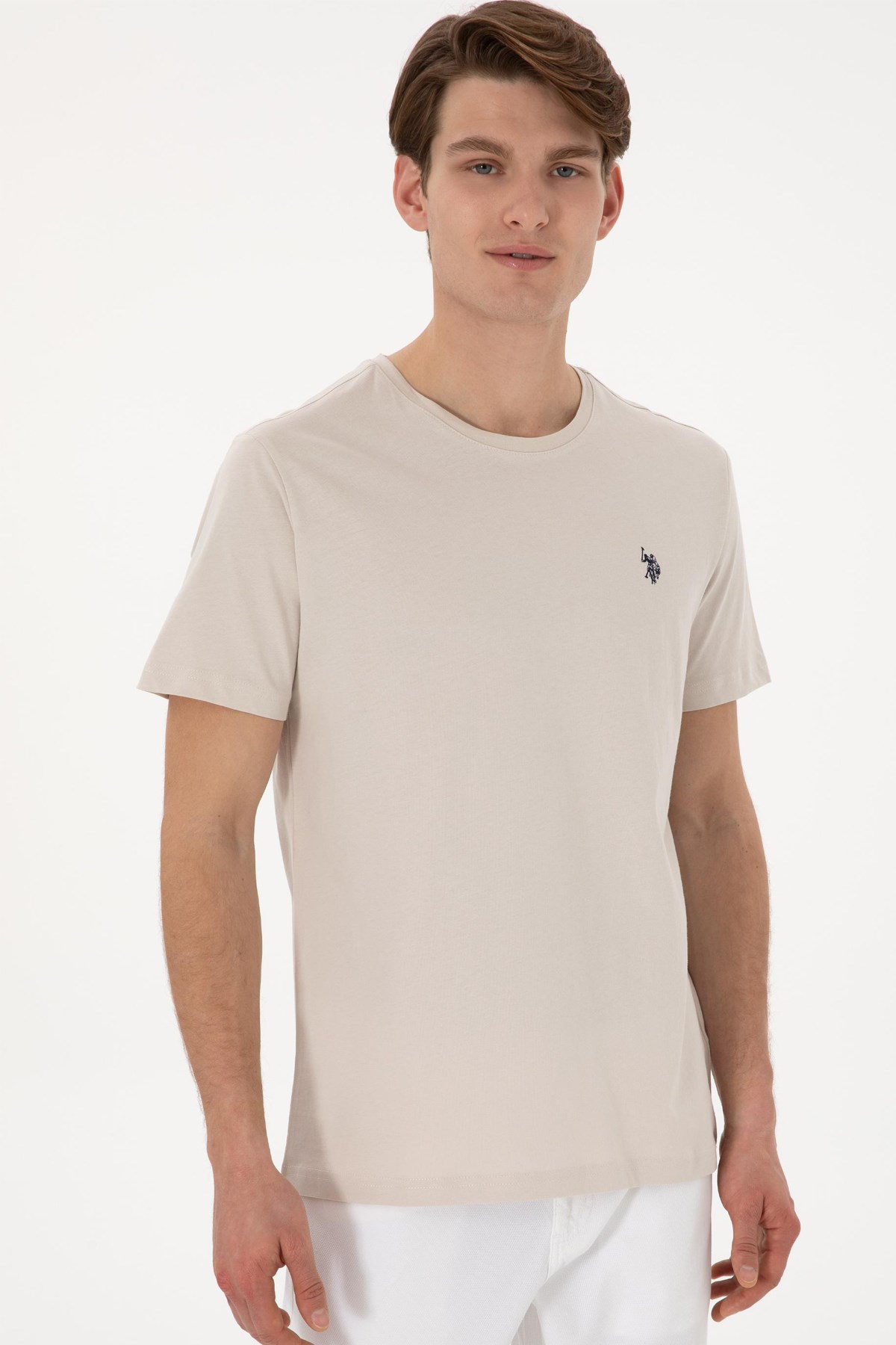 Us. Polo Assn. Erkek Tişört 50298035-Vr049 Bej