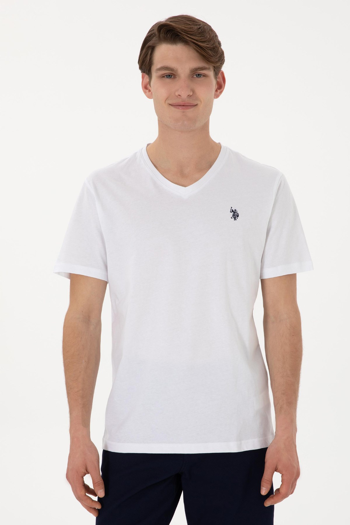 Us. Polo Assn. Erkek Tişört 50298043-Vr013 Beyaz