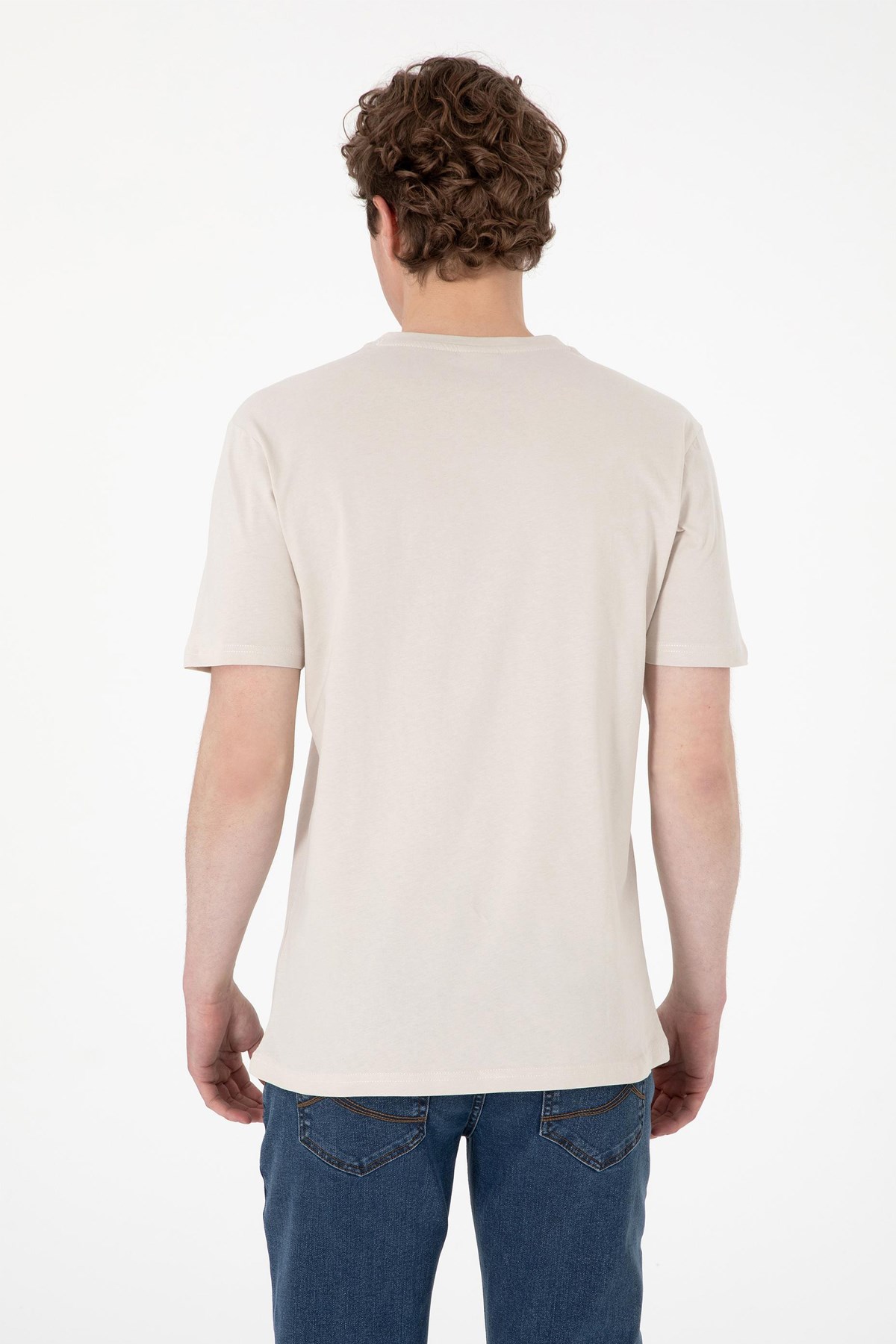 Us. Polo Assn. Erkek Tişört 50298043-Vr049 Bej