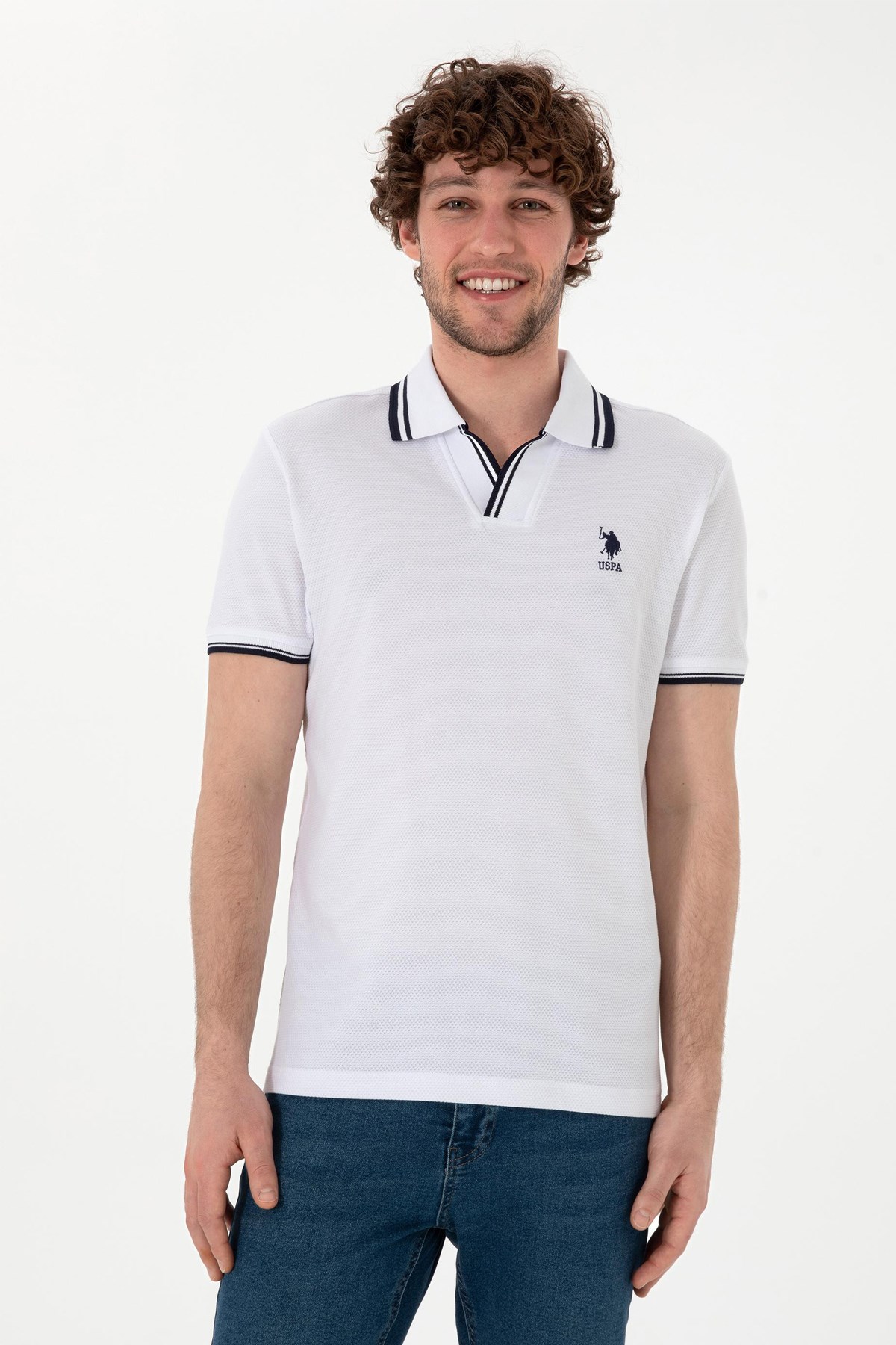 Us. Polo Assn. Erkek Tişört 50298081-Vr013 Beyaz