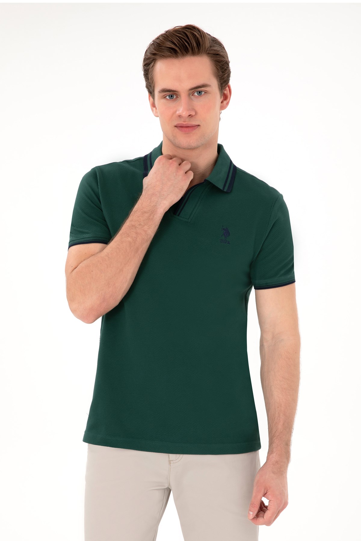 Us. Polo Assn. Erkek Tişört 50298081-Vr079 Yeşil