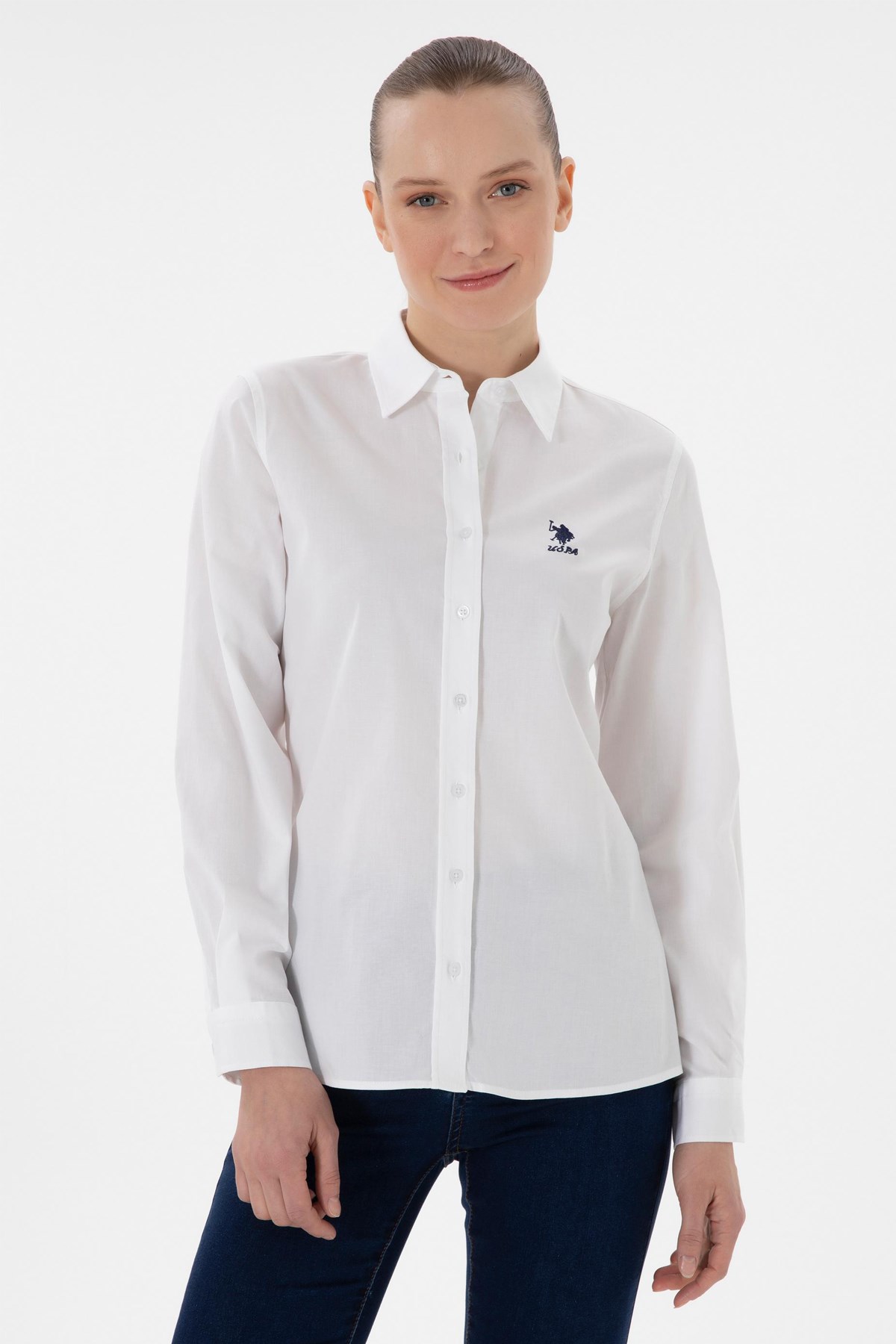 Us. Polo Assn. Kadın Gömlek 50298091-Vr013 Beyaz