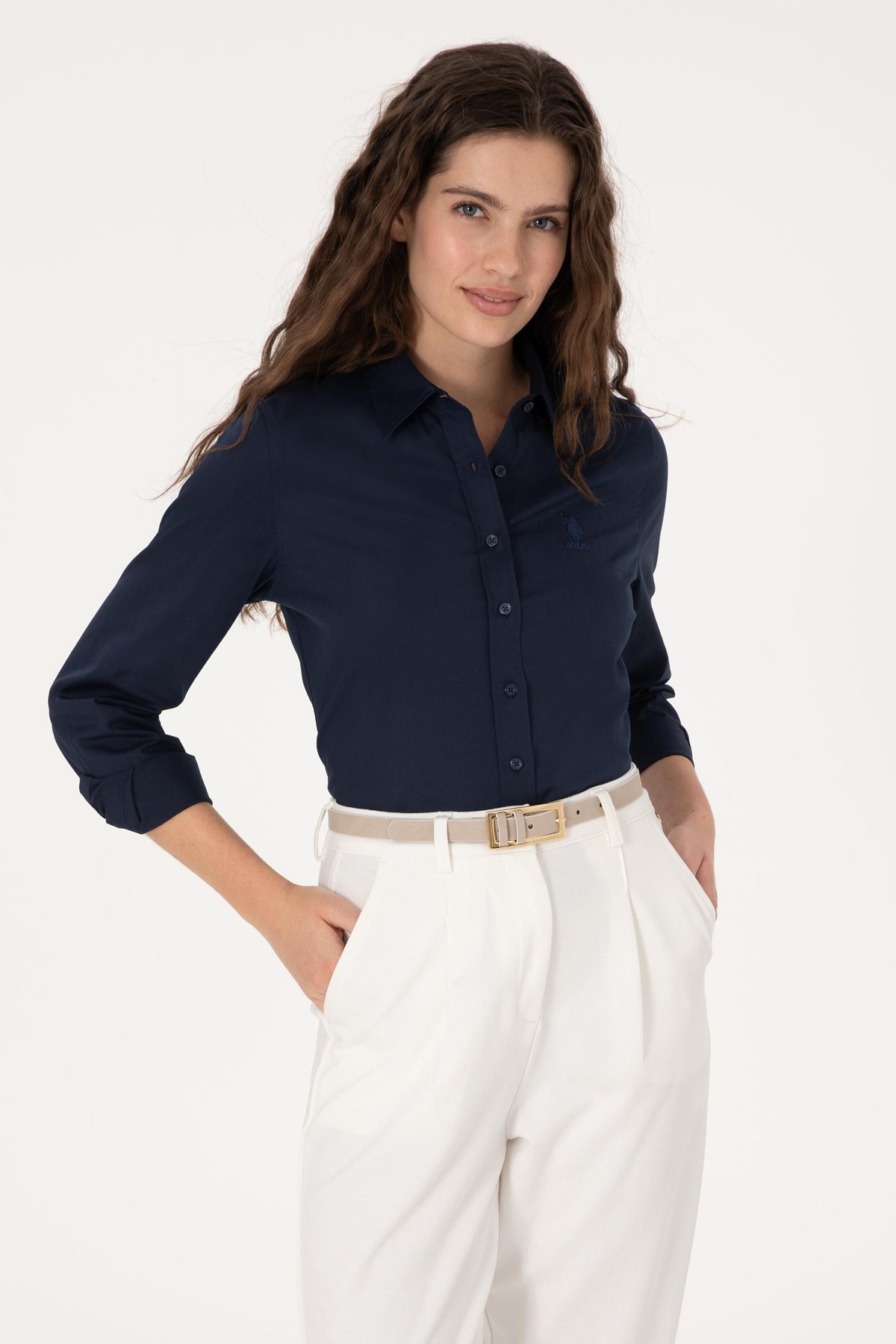 Us. Polo Assn. Kadın Gömlek 50298091-Vr033 Lacivert