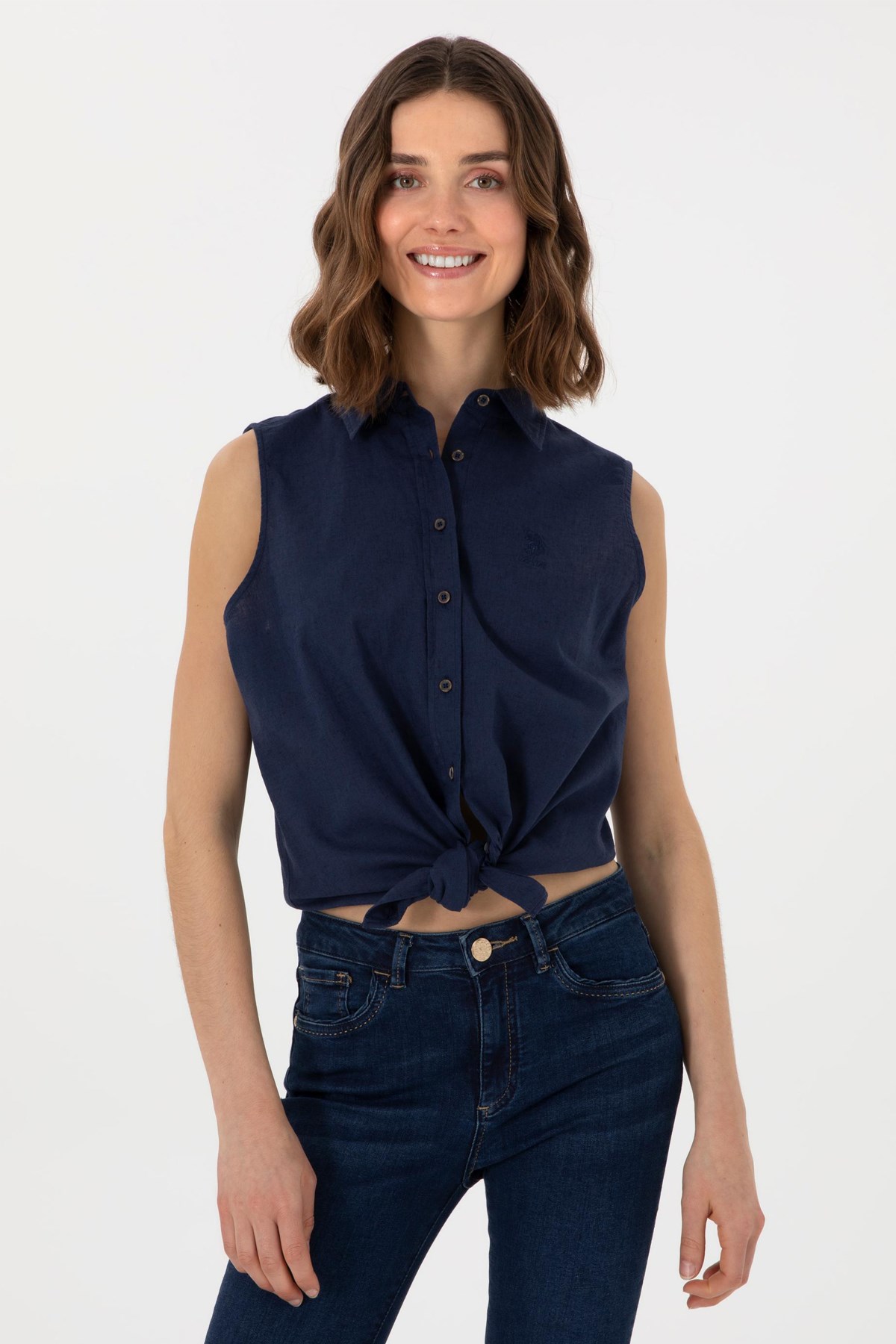 Us. Polo Assn. Kadın Gömlek 50298111-Vr033 Lacivert