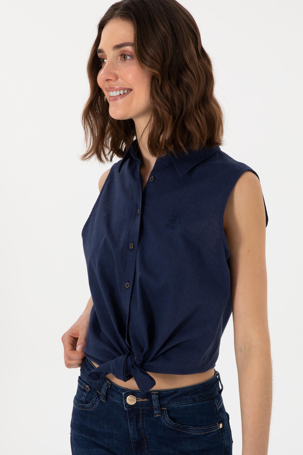 Us. Polo Assn. Kadın Gömlek 50298111-Vr033 Lacivert