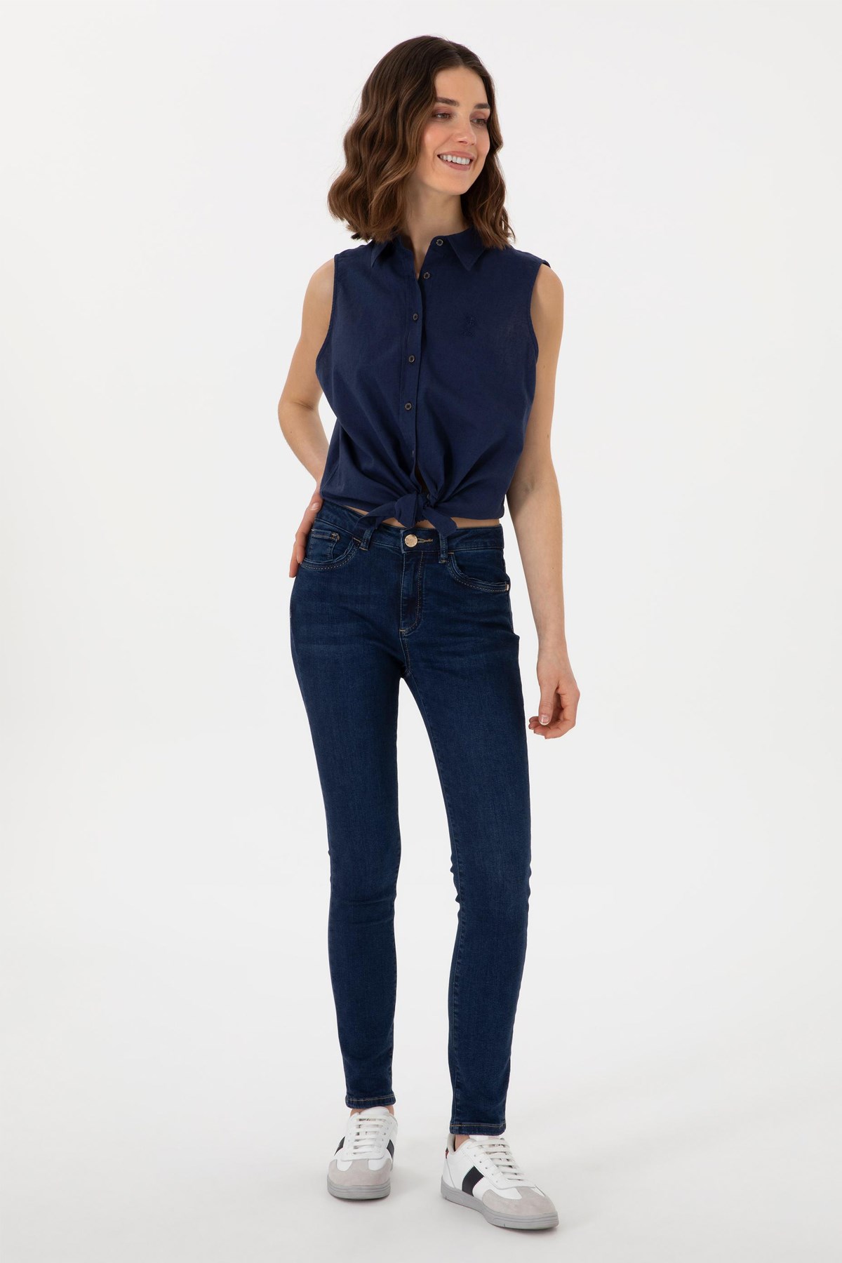 Us. Polo Assn. Kadın Gömlek 50298111-Vr033 Lacivert