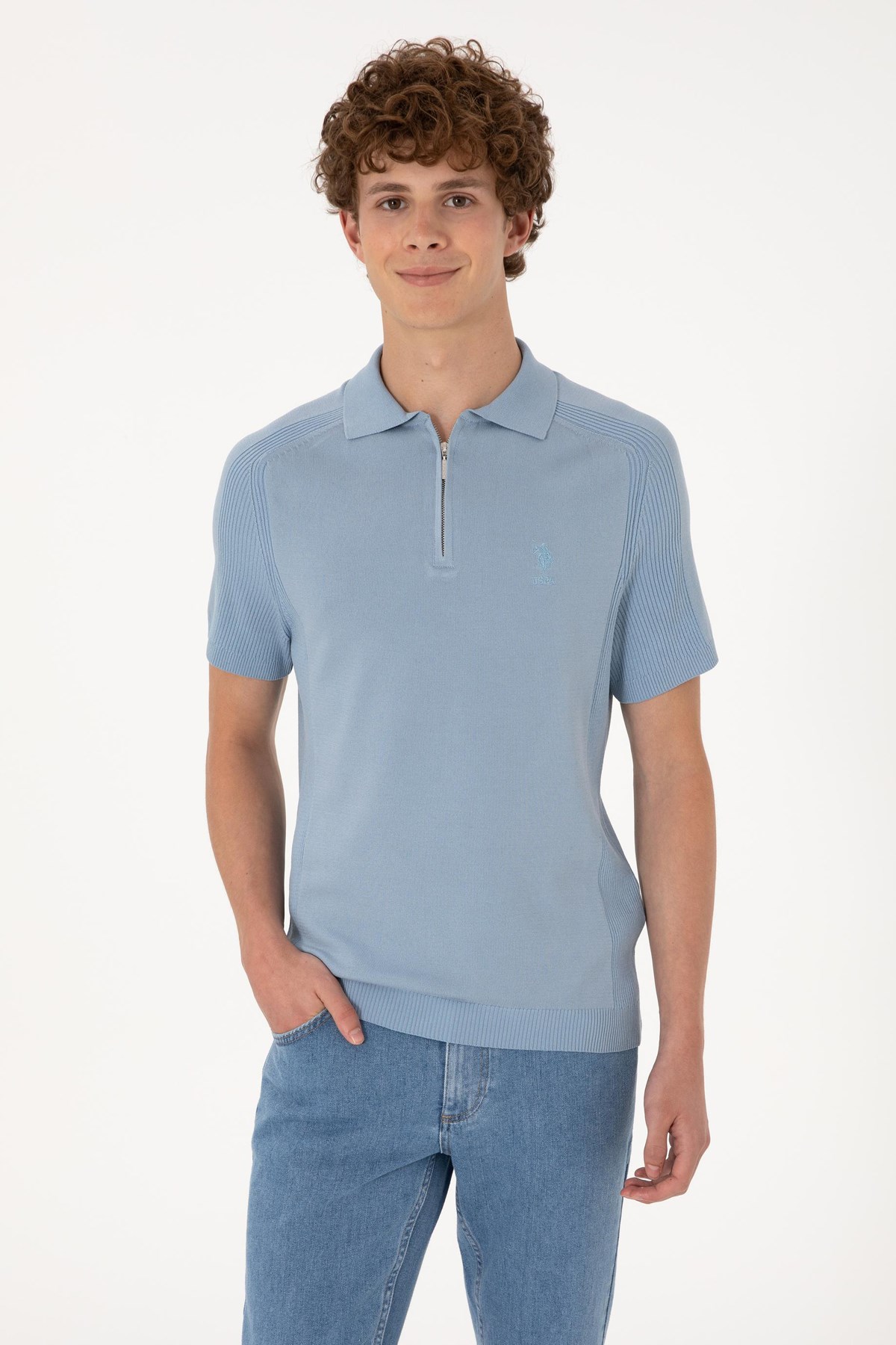 Us. Polo Assn. Erkek Triko Ve Kazak 50299365-Vr036 Mavi