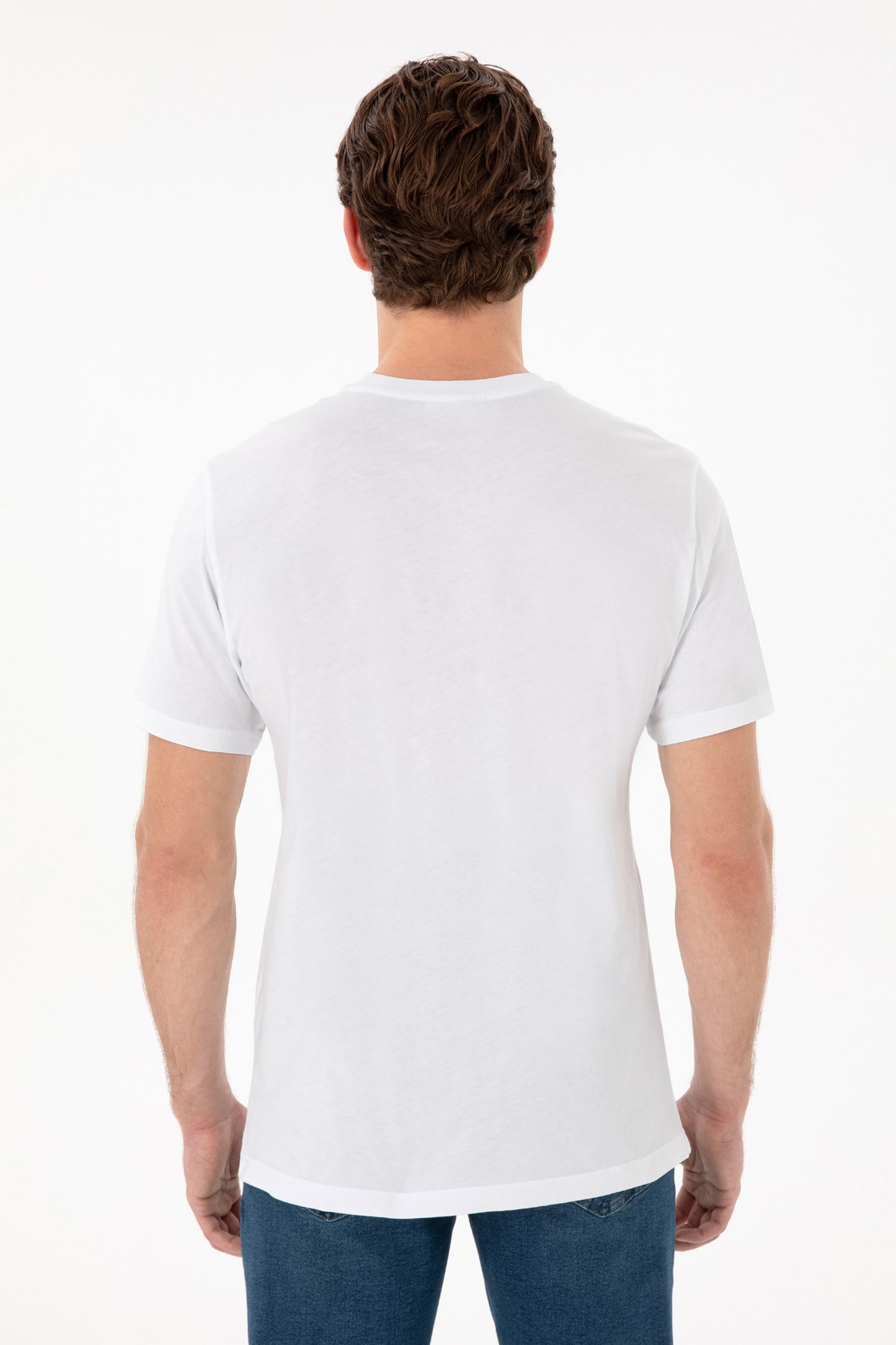 Us. Polo Assn. Erkek Tişört 50299535-Vr013 Beyaz