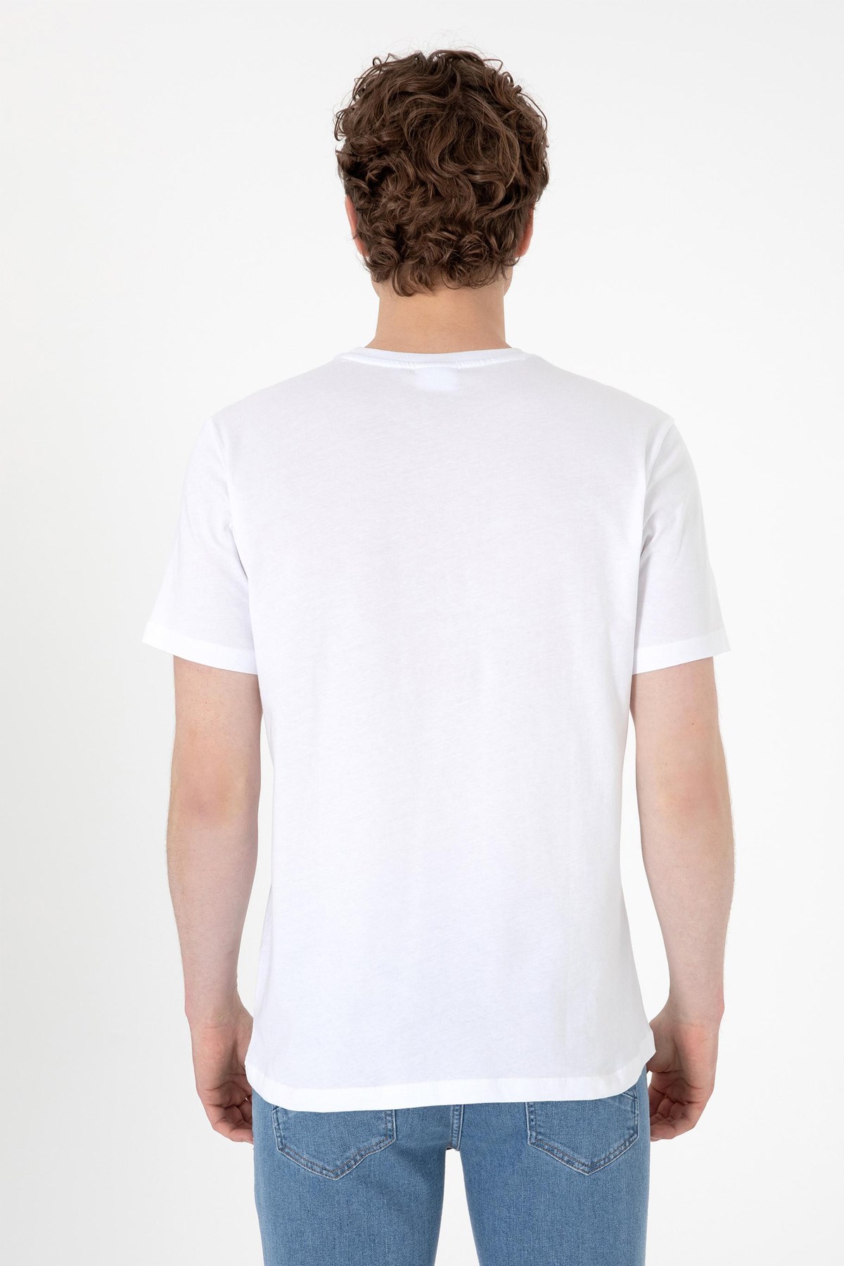 Us. Polo Assn. Erkek Tişört 50299545-Vr013 Beyaz