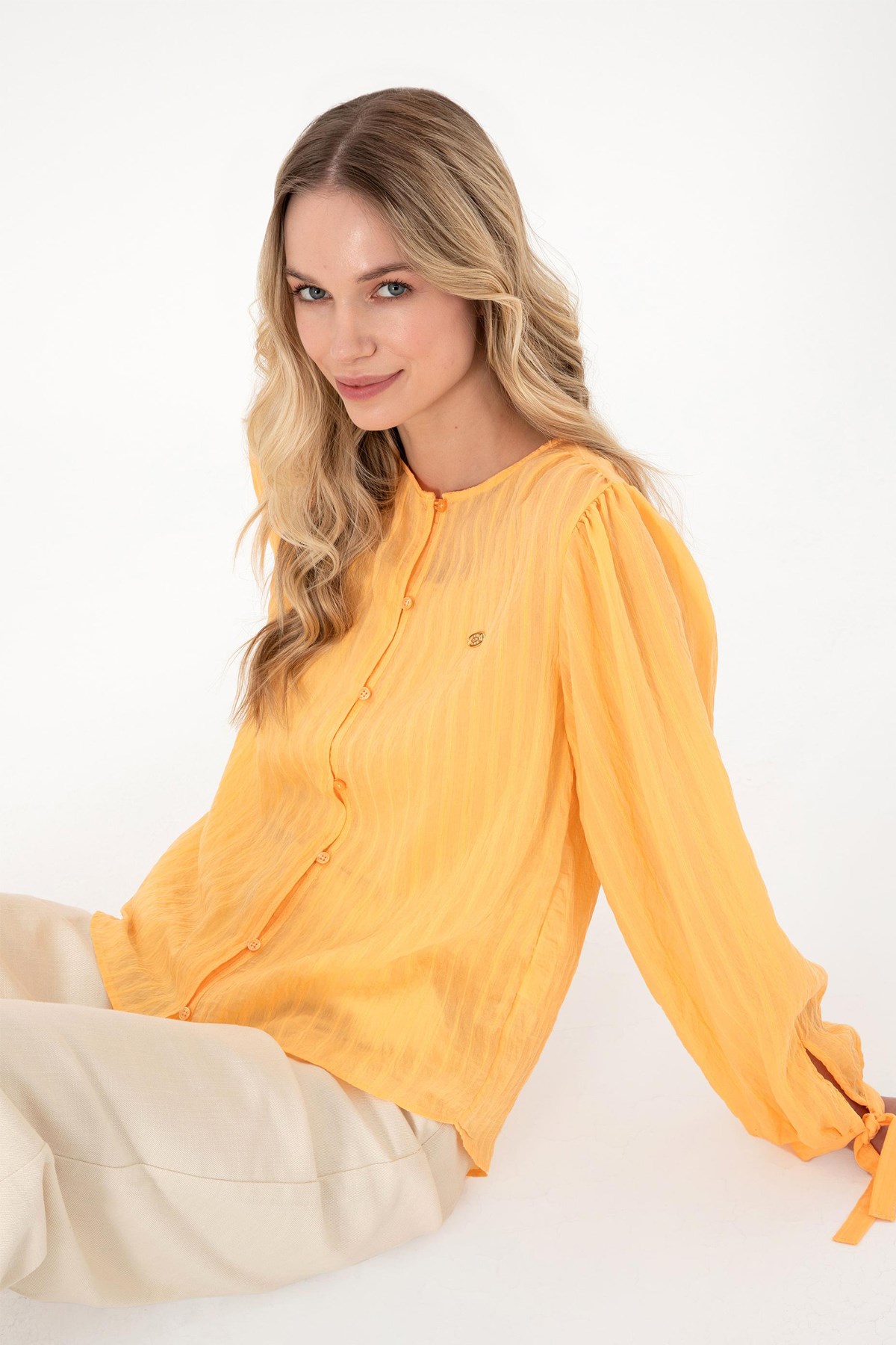 Us. Polo Assn. Kadın Gömlek 50299609-Vr202 Sarı