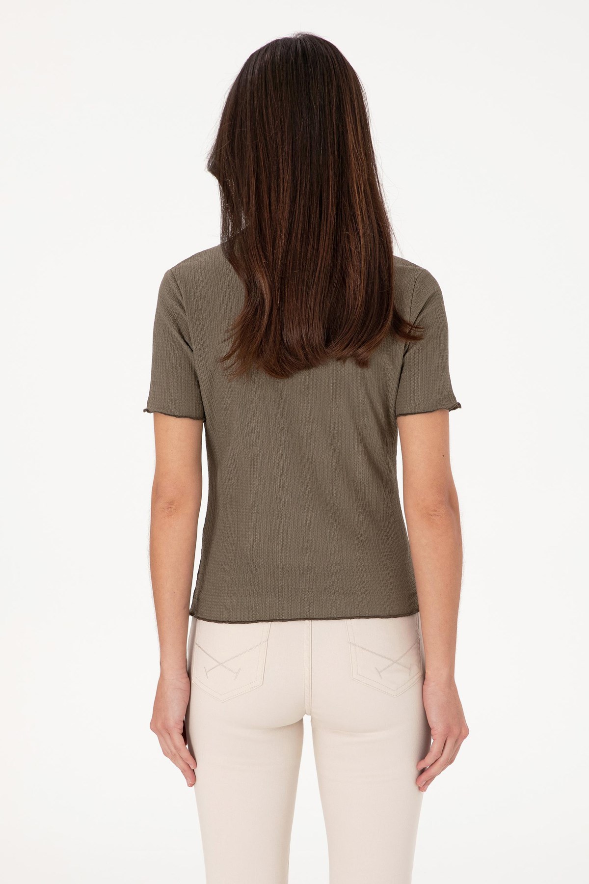Us. Polo Assn. Kadın Gömlek 50299926-Vr052 Bej