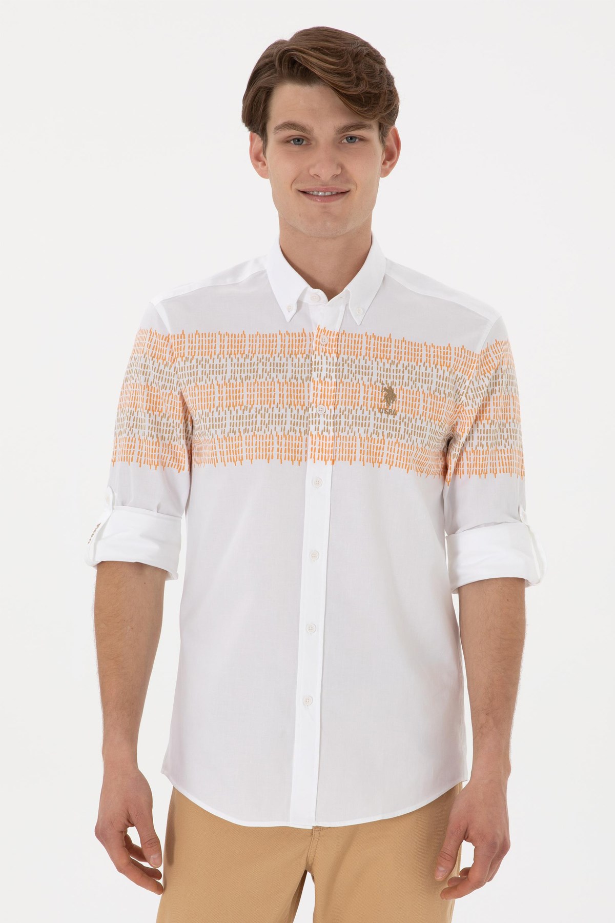 Us. Polo Assn. Erkek Gömlek 50300081-Vr015 Bej