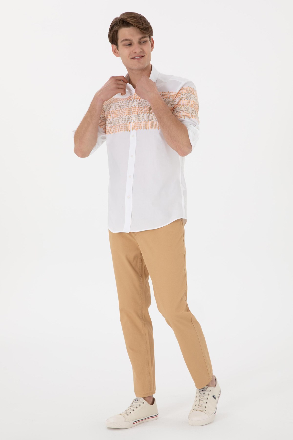 Us. Polo Assn. Erkek Gömlek 50300081-Vr015 Bej
