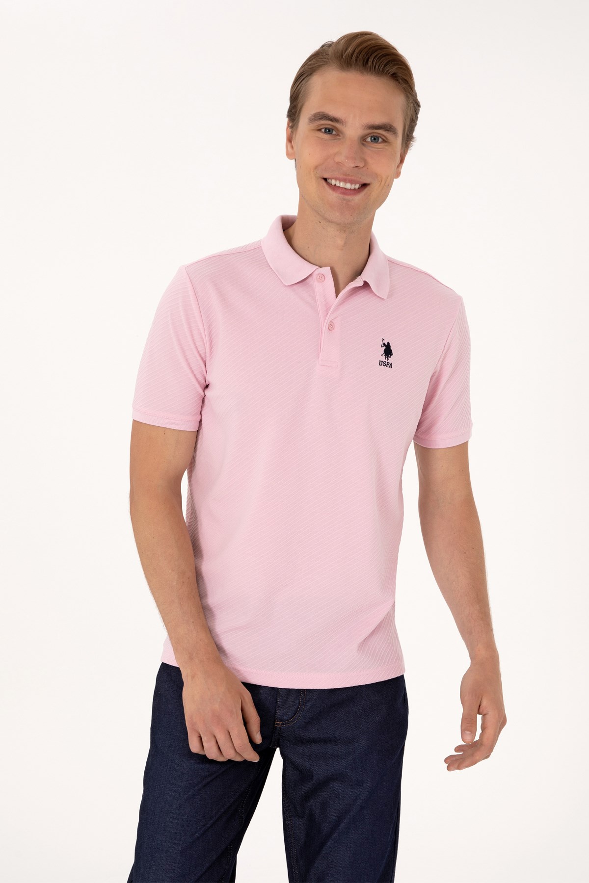Us. Polo Assn. Erkek Tişört 50300127-Vr078 Pembe