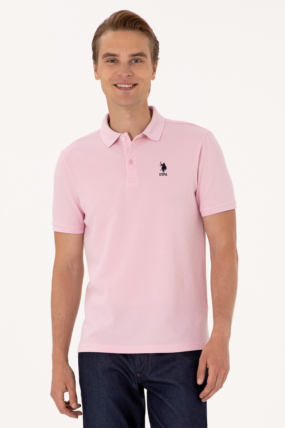 Us. Polo Assn. Erkek Tişört 50300127-Vr078 Pembe