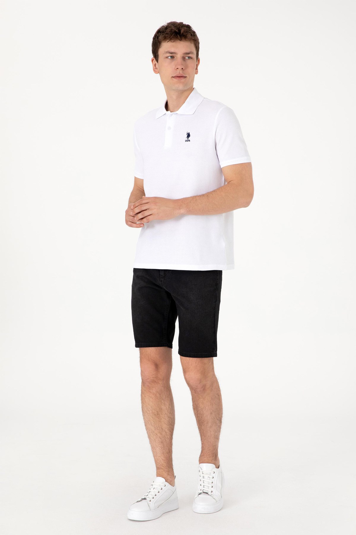 Us. Polo Assn. Erkek Tişört 50300165-Vr013 Beyaz