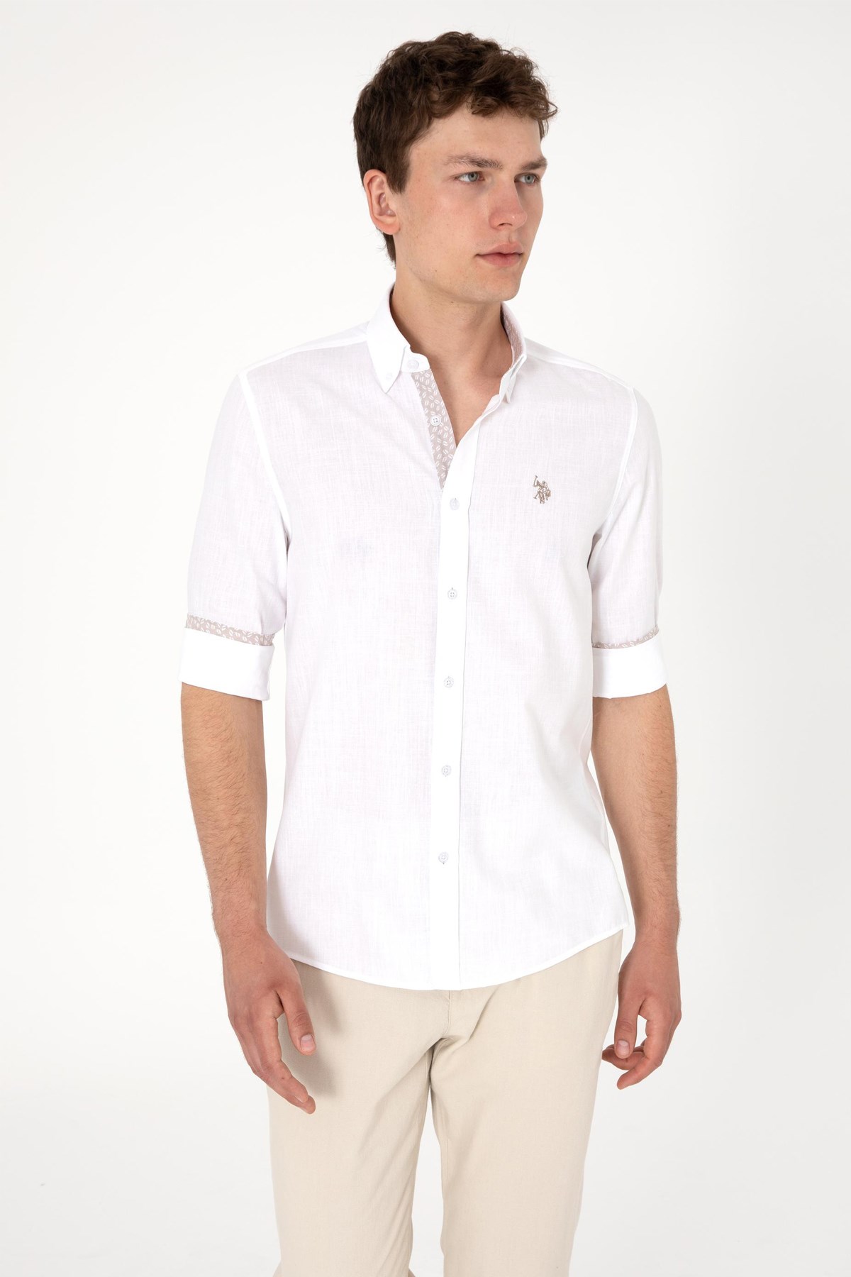 Us. Polo Assn. Erkek Gömlek 50300200-Vr013 Beyaz
