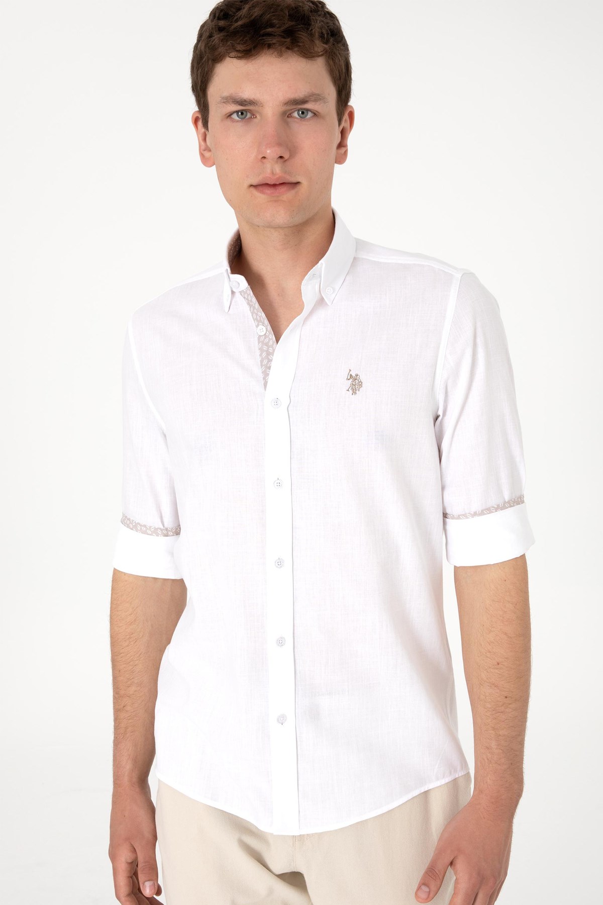 Us. Polo Assn. Erkek Gömlek 50300200-Vr013 Beyaz