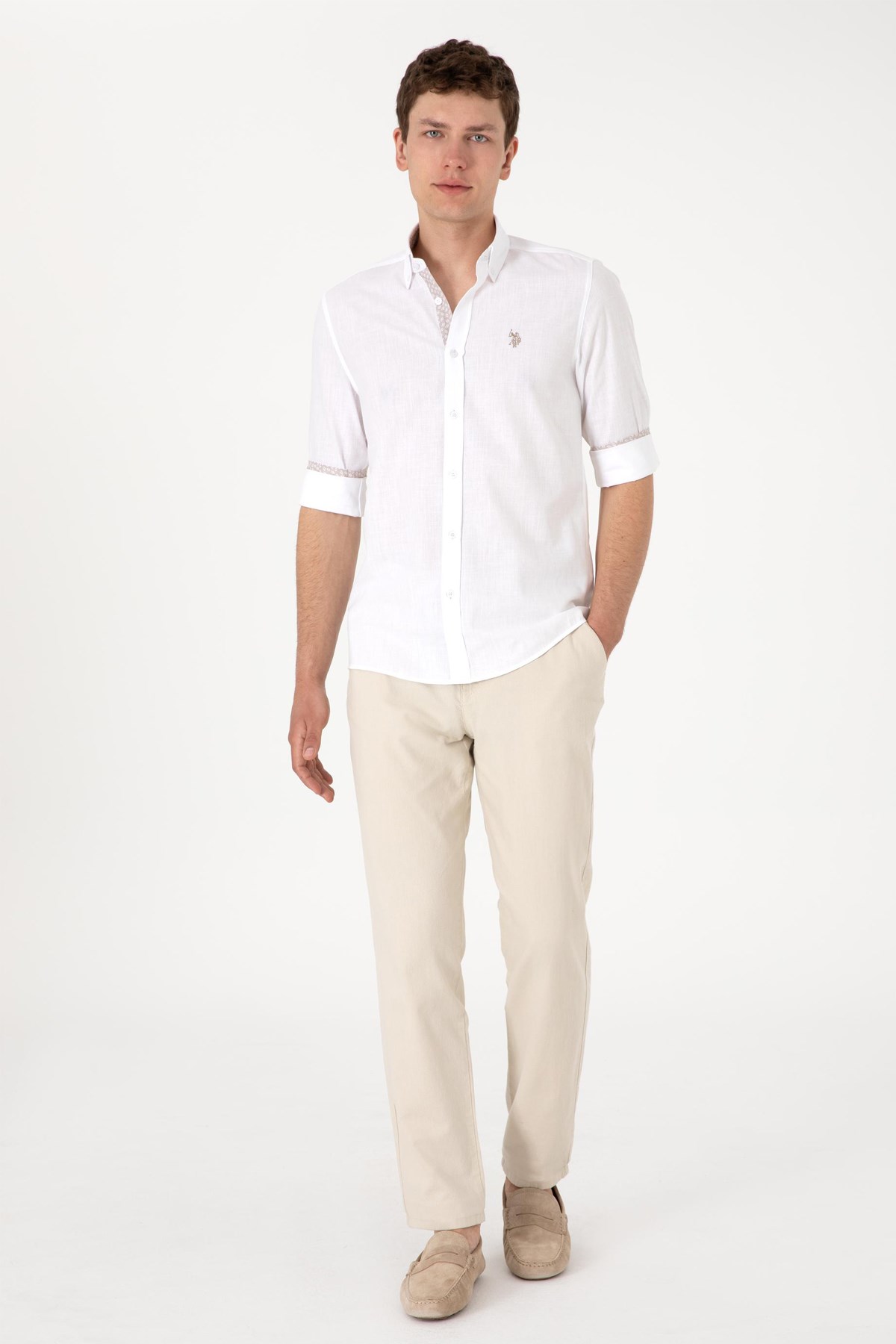 Us. Polo Assn. Erkek Gömlek 50300200-Vr013 Beyaz