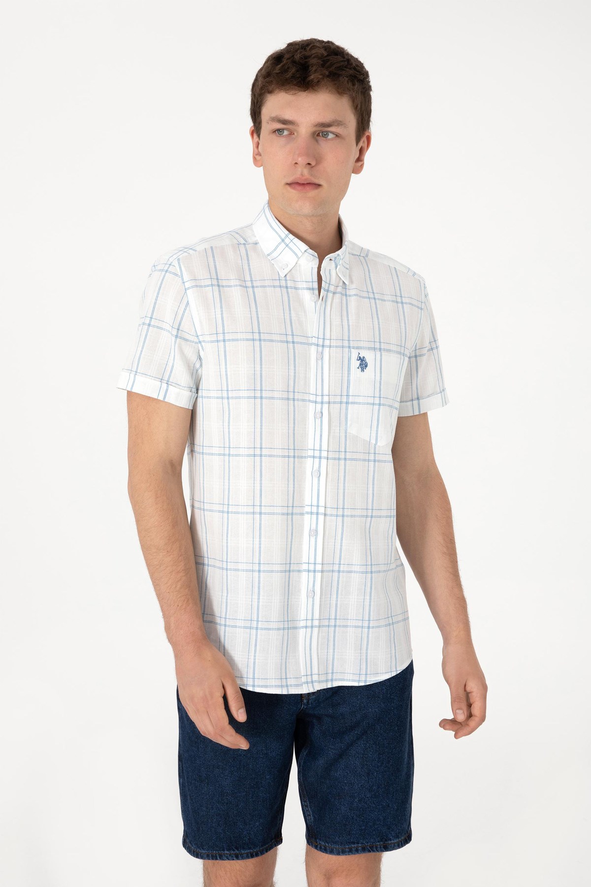 Us. Polo Assn. Erkek Gömlek 50300212-Vr028 Mavi