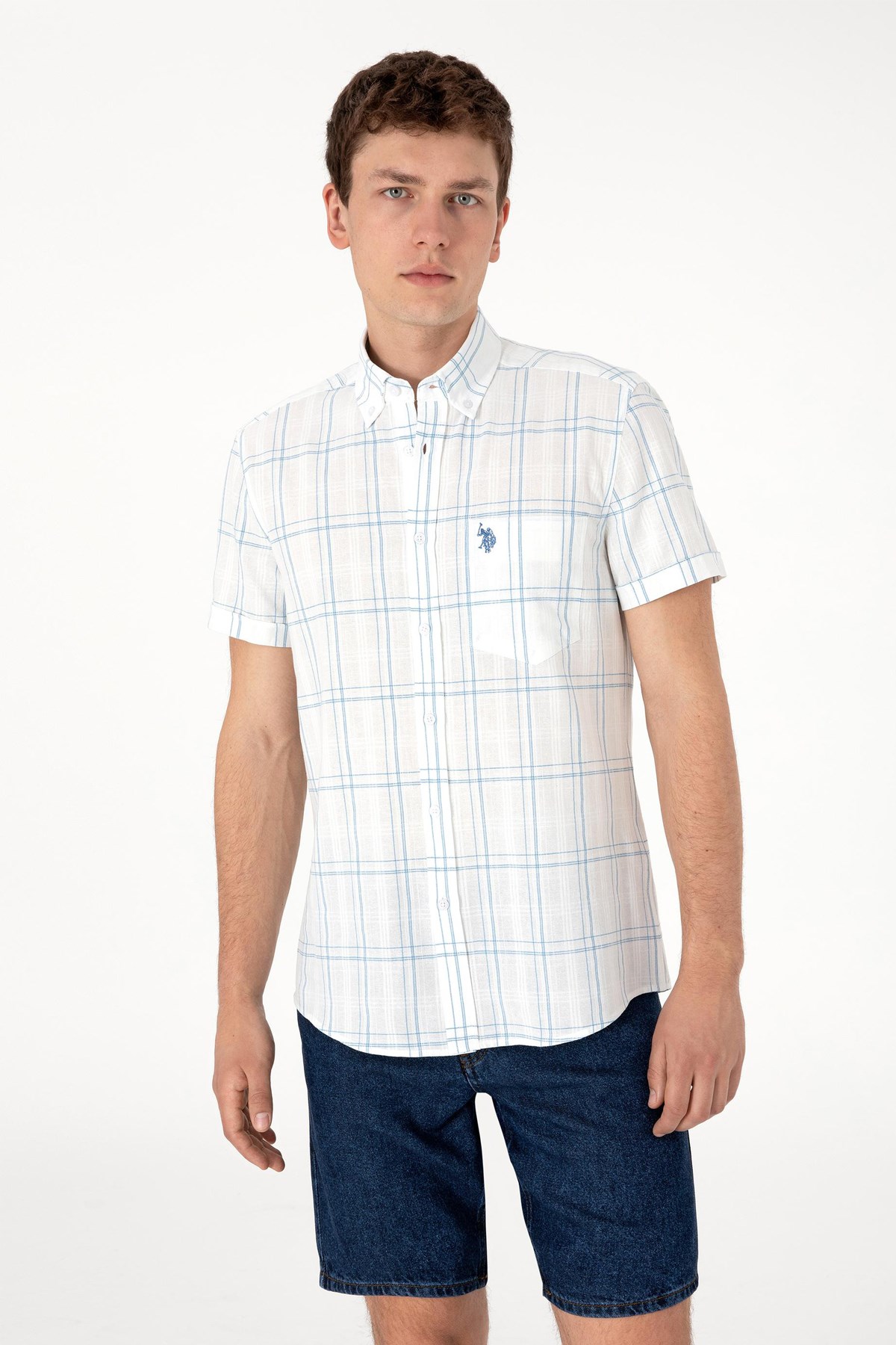 Us. Polo Assn. Erkek Gömlek 50300212-Vr028 Mavi