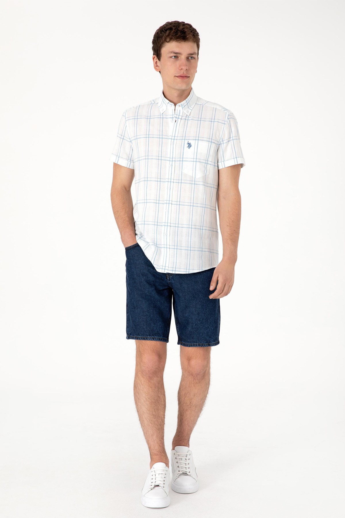 Us. Polo Assn. Erkek Gömlek 50300212-Vr028 Mavi