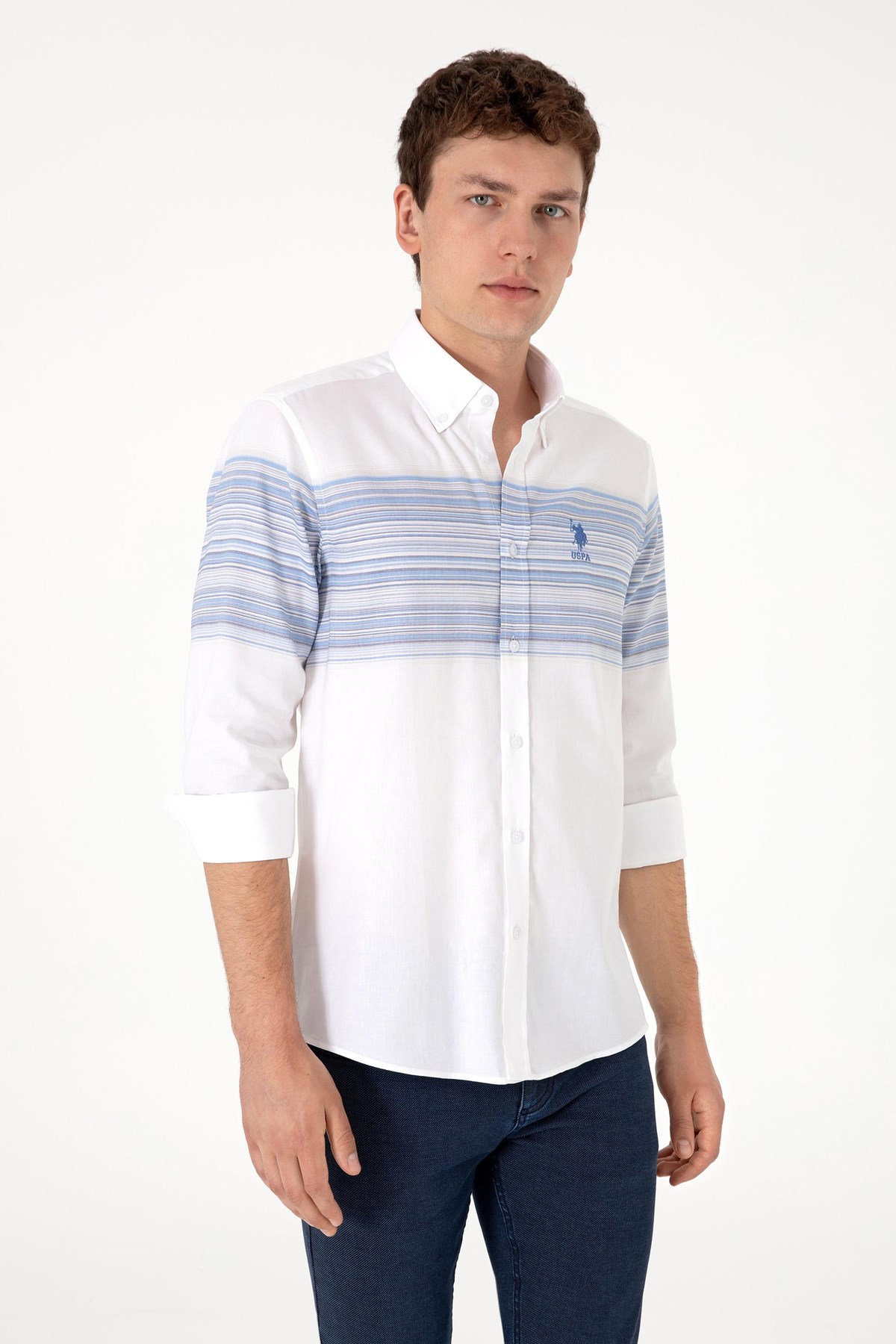 Us. Polo Assn. Erkek Gömlek 50300231-Vr036 Mavi