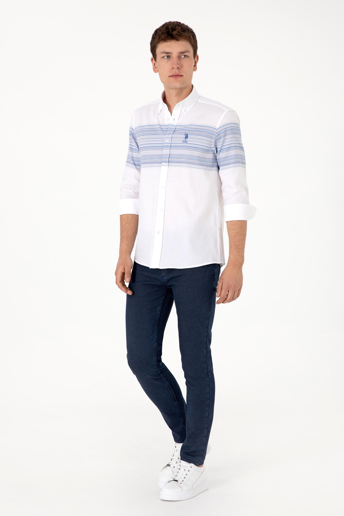Us. Polo Assn. Erkek Gömlek 50300231-Vr036 Mavi