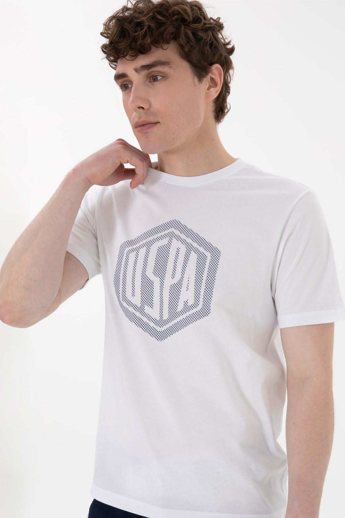 Us. Polo Assn. Erkek Tişört 50300382-Vr013 Beyaz