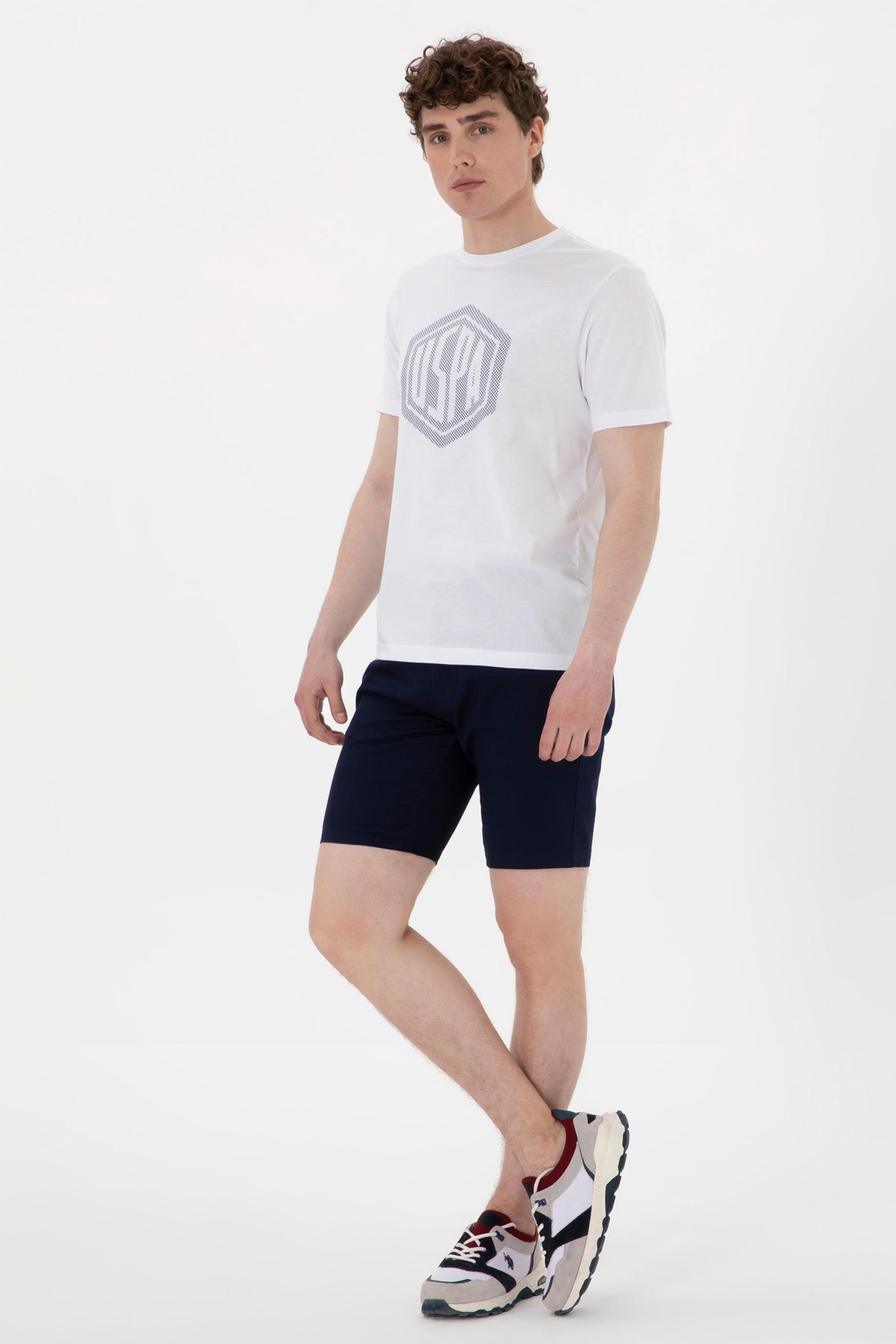 Us. Polo Assn. Erkek Tişört 50300382-Vr013 Beyaz