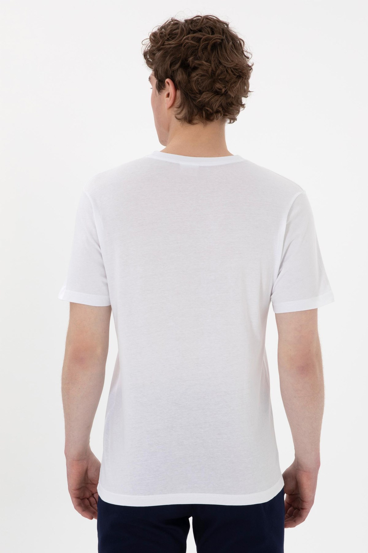 Us. Polo Assn. Erkek Tişört 50300382-Vr013 Beyaz