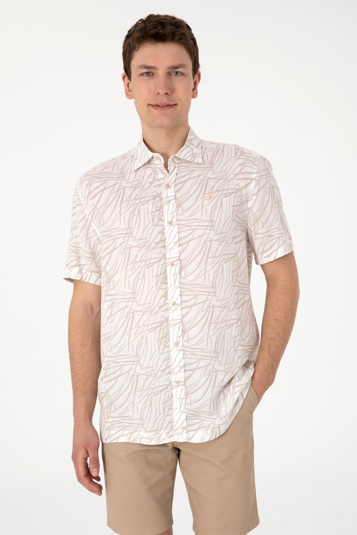 Us. Polo Assn. Erkek Gömlek 50300434-Vr049 Bej