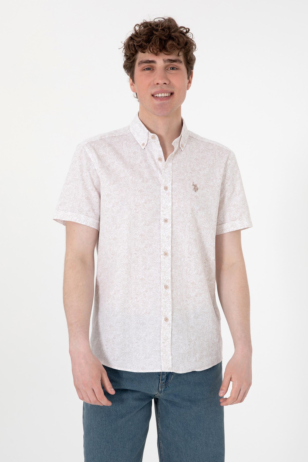 Us. Polo Assn. Erkek Gömlek 50300586-Vr049 Bej