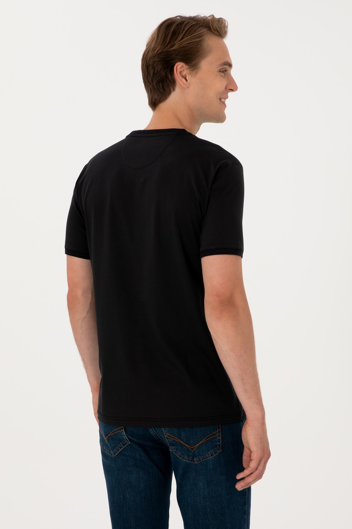 Us. Polo Assn. Erkek Tişört 50300815-Vr046 Siyah