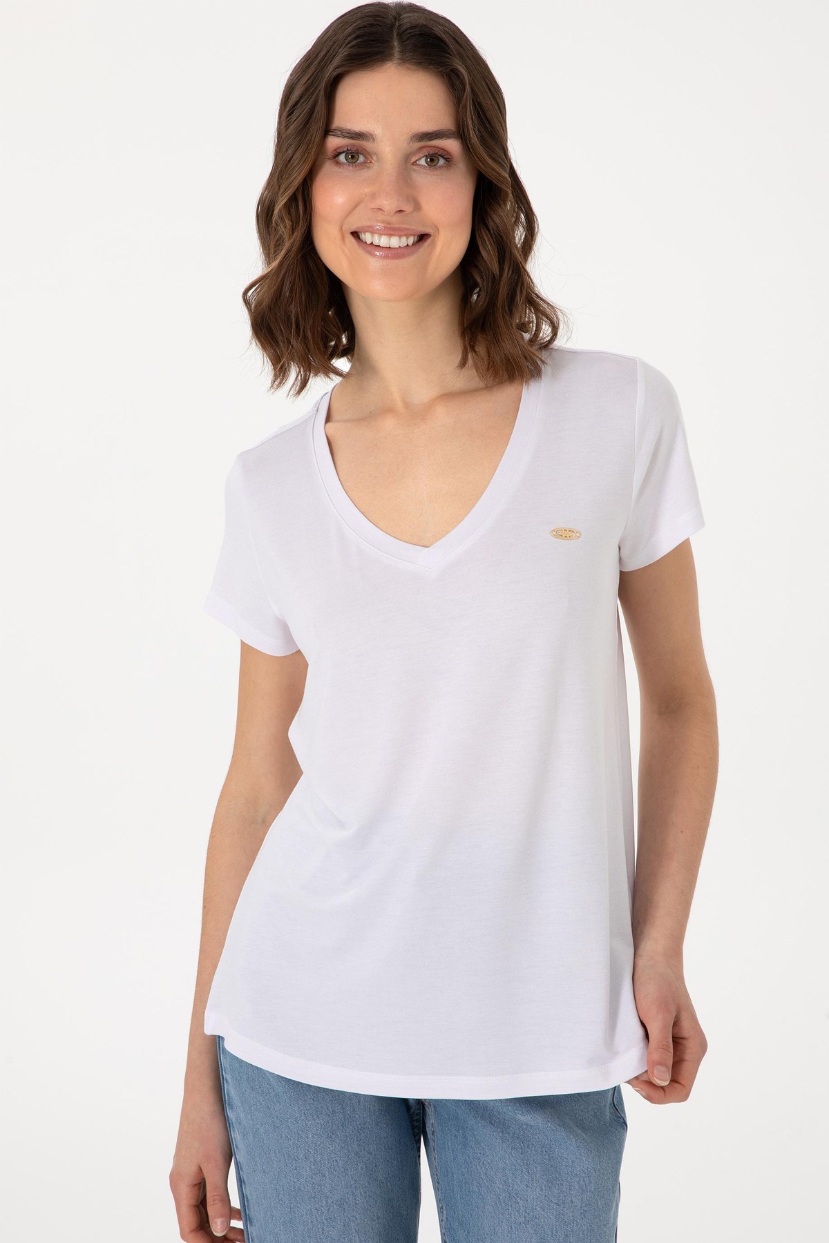 Us. Polo Assn. Kadın Tişört 50300829-Vr013 Beyaz