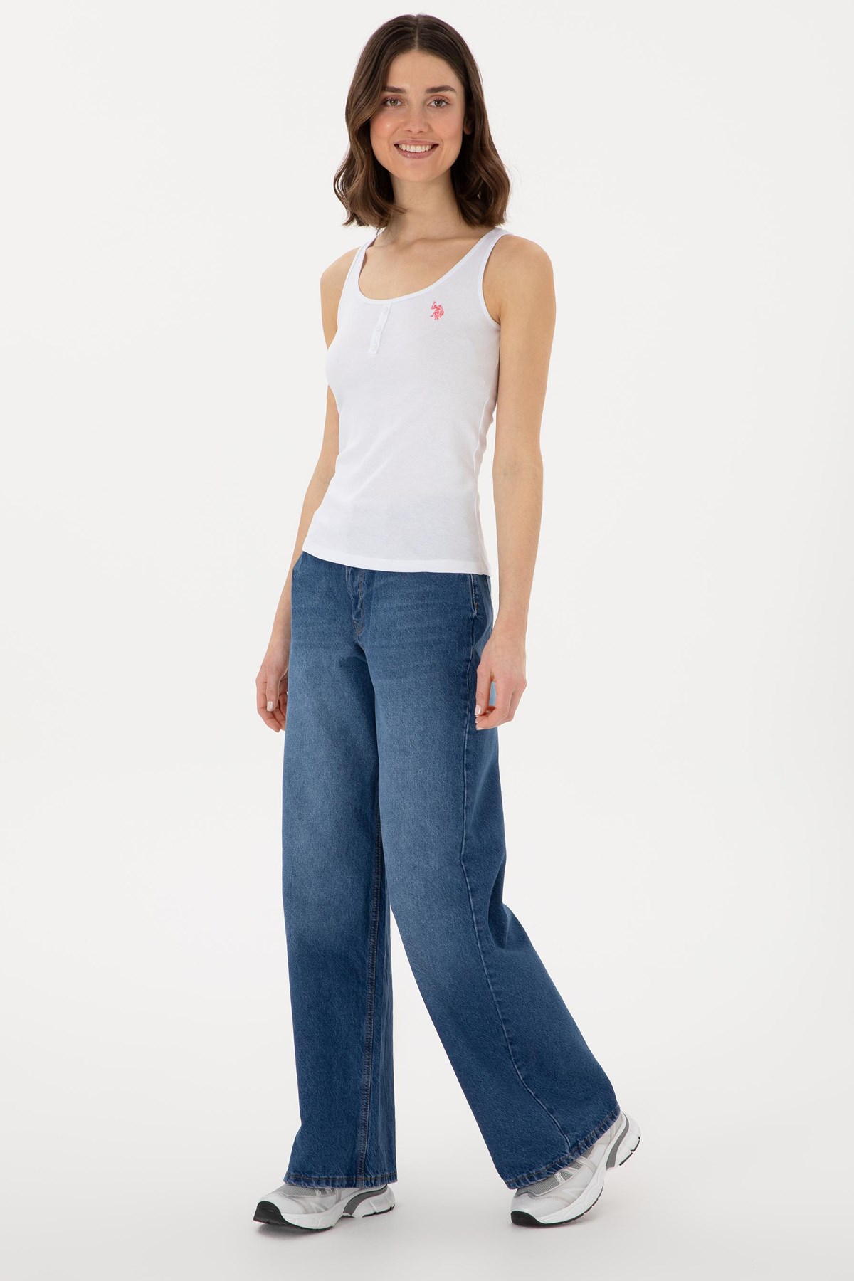 Us. Polo Assn. Kadın Tişört 50300895-Vr013 Beyaz