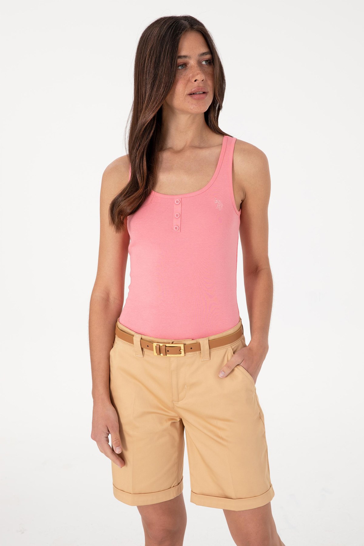 Us. Polo Assn. Kadın Tişört 50300895-Vr041 Pembe